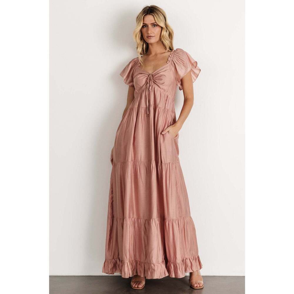 Baltic Born Agatha Maxi Dress | Dusty Mauve Size XSXS - Picture 2 of 5
